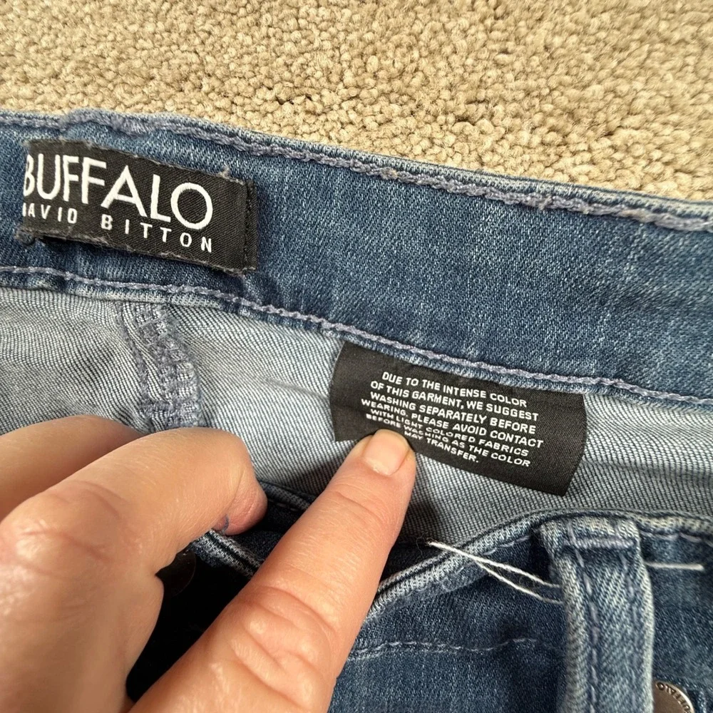 Buffalo David Bitton Alyssa High Rise Strt Leg Jeans Blue 12/32 Stretch Denim
